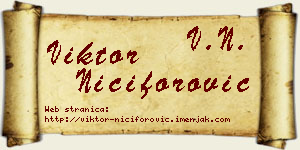 Viktor Nićiforović vizit kartica